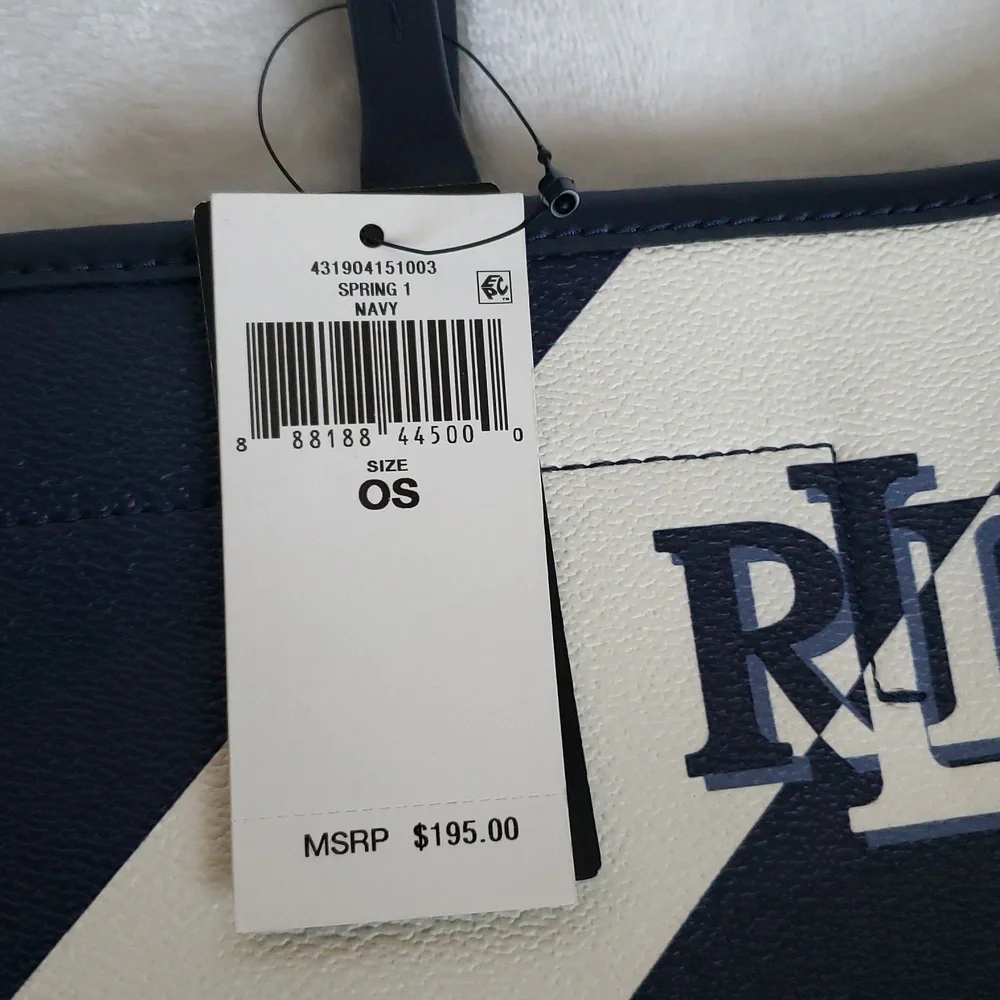 Ralph Lauren Navy and White Tote‎ Bag ( Spring 1 Navy)